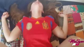 Sister gives a deep blowjob to her brother and bends over doggy style