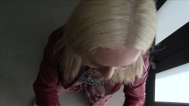 blonde gets picked up in the stairwell and fucked hard by a horny guy