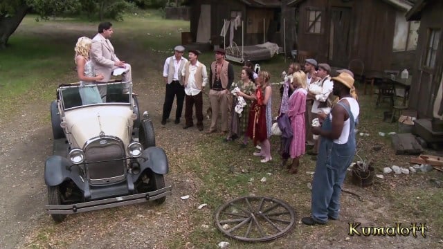 Hard working men severely ripped the holes of local broads after a rustic wedding