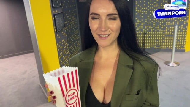 It's only the first date, but the mature woman has already managed to surprise him with a fuck at the movie theater